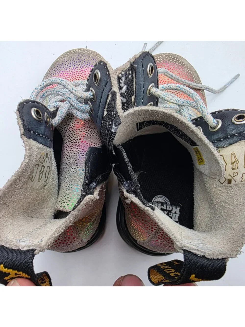 Dr. Martens 1460 Pascal Toddler Size 8 Iridescent Lace Up Boots School Casual